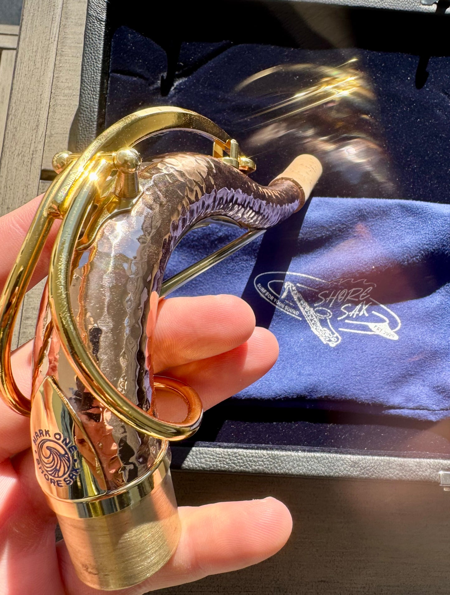 SHORE SAX Mark ONE Neck for Tenor Saxophone: Copper & Gold (5 digit sizing)