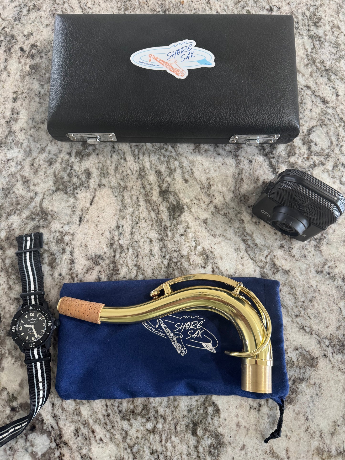 SHORE SAX Mark ONE Tenor Saxophone Neck: Bare Brass with Clear Coat (5 digit Sizing)