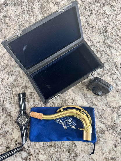 SHORE SAX Mark ONE Tenor Saxophone Neck: Bare Brass with Clear Coat (5 digit Sizing)