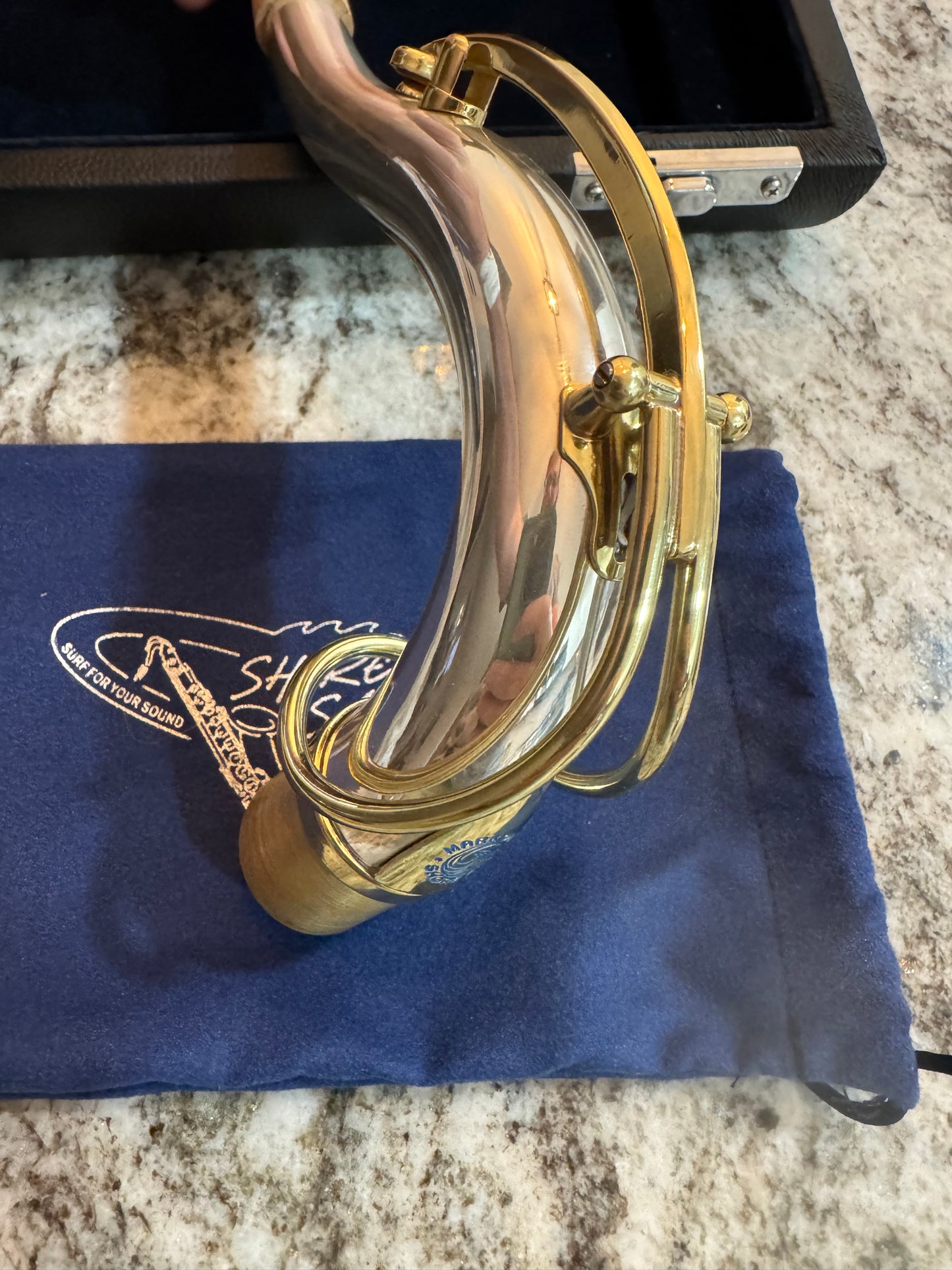 SHORE SAX Mark ONE Neck for Tenor Saxophone: Solid Silver (5 digit Sizing)